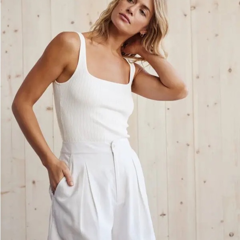 jenni kayne square rib tank white